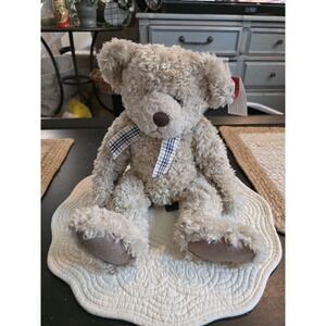 Tennyson RUSS Berrie Shaggy Teddy Bear Plush Stuffed Animal Vintage Plaid Bow